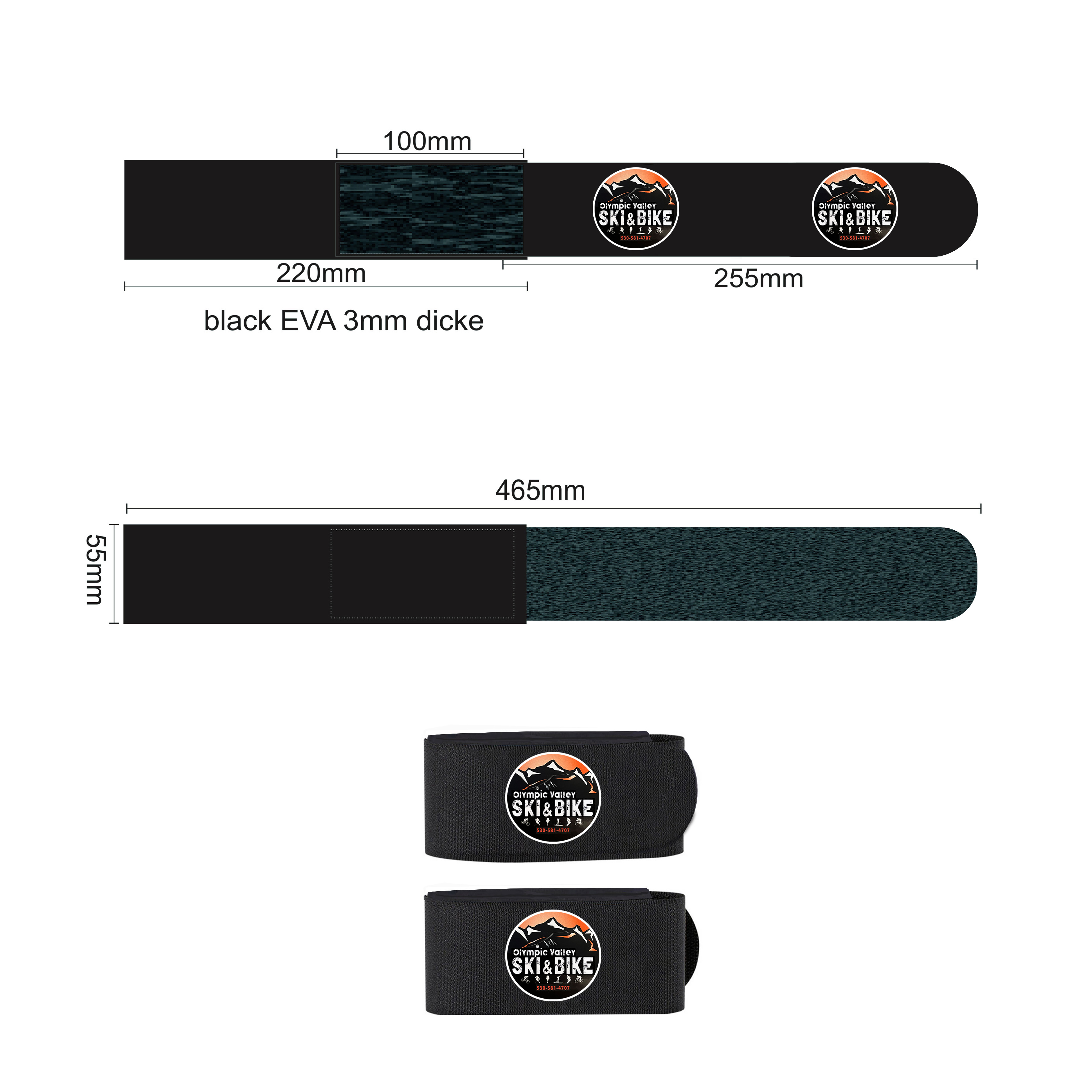 Custom Velcro Ski Straps - ski-straps.com