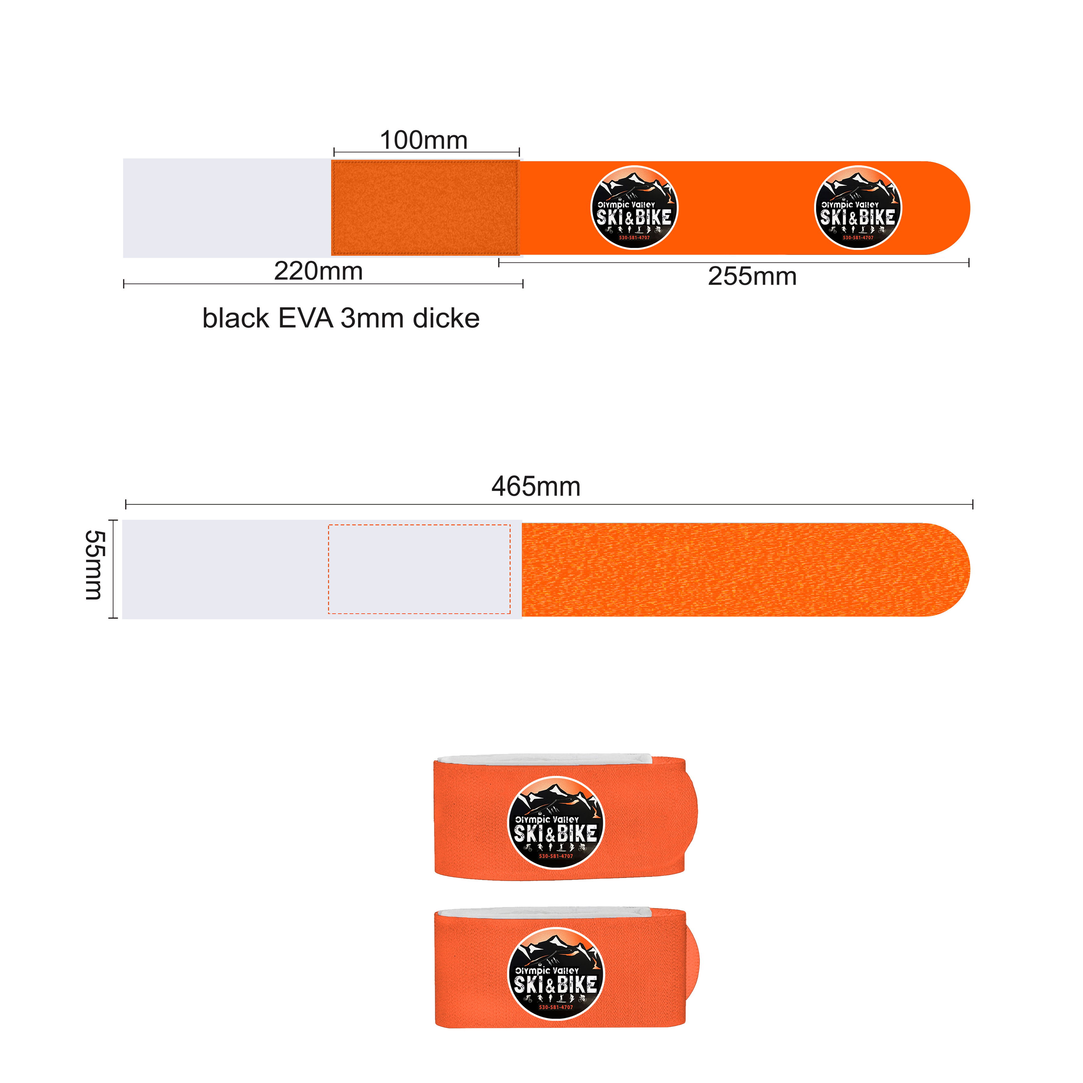 Personalized Velcro Ski Strap - ski-straps.com