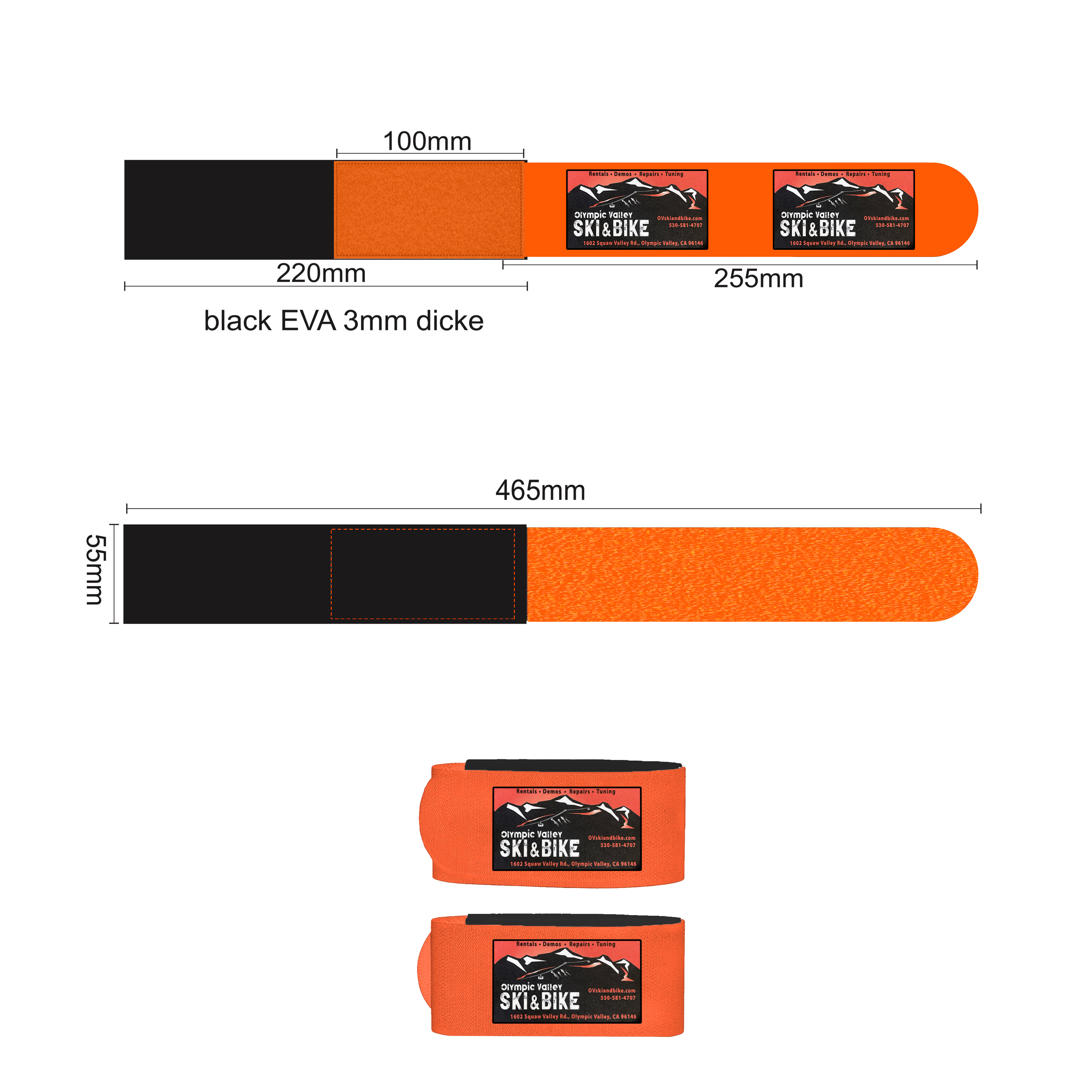 Custom Printed Ski Velcro Straps - ski-straps.com