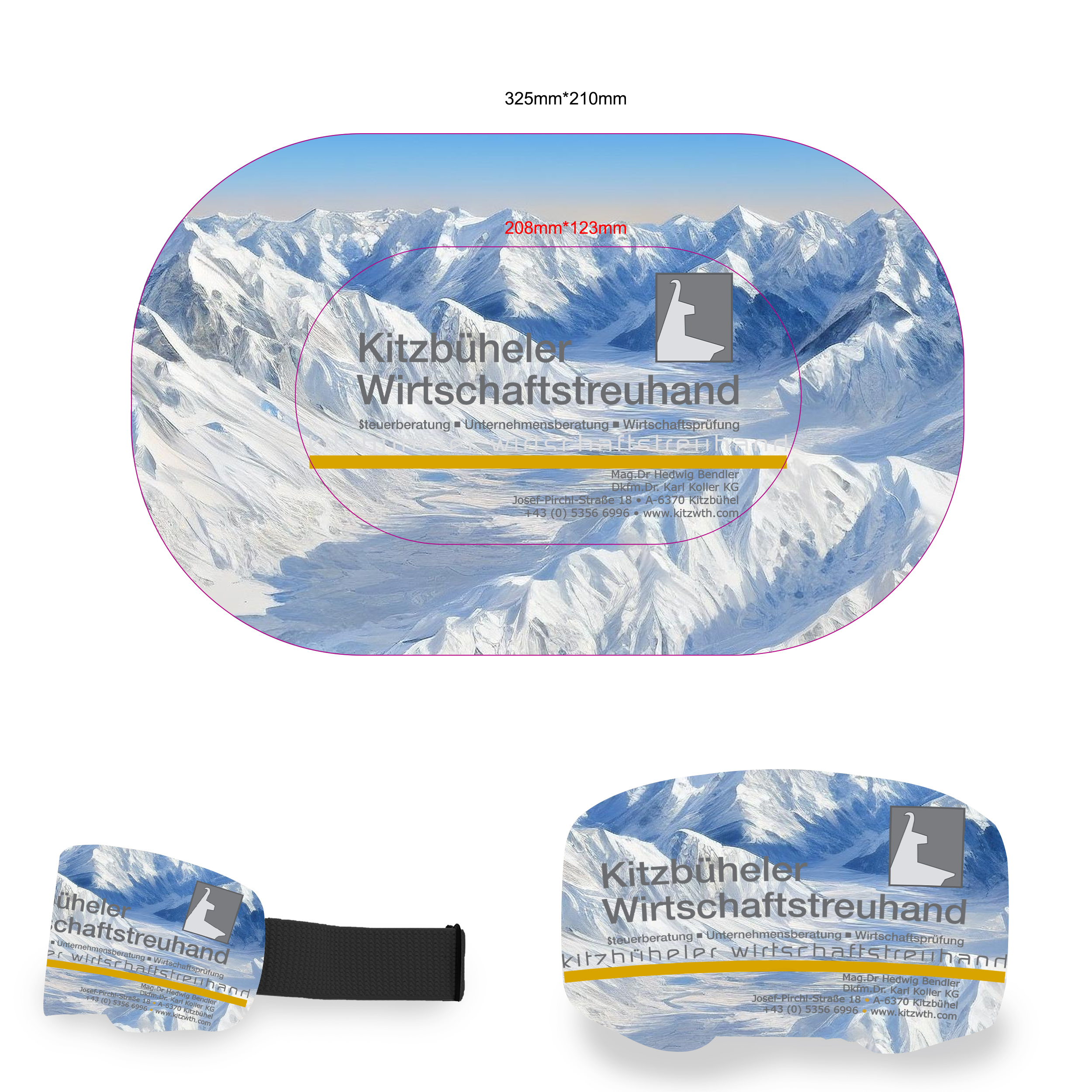 Skibril beschermer bedrukken - Skibril Beschermhoes bedrukken - Skibril cover bedrukken